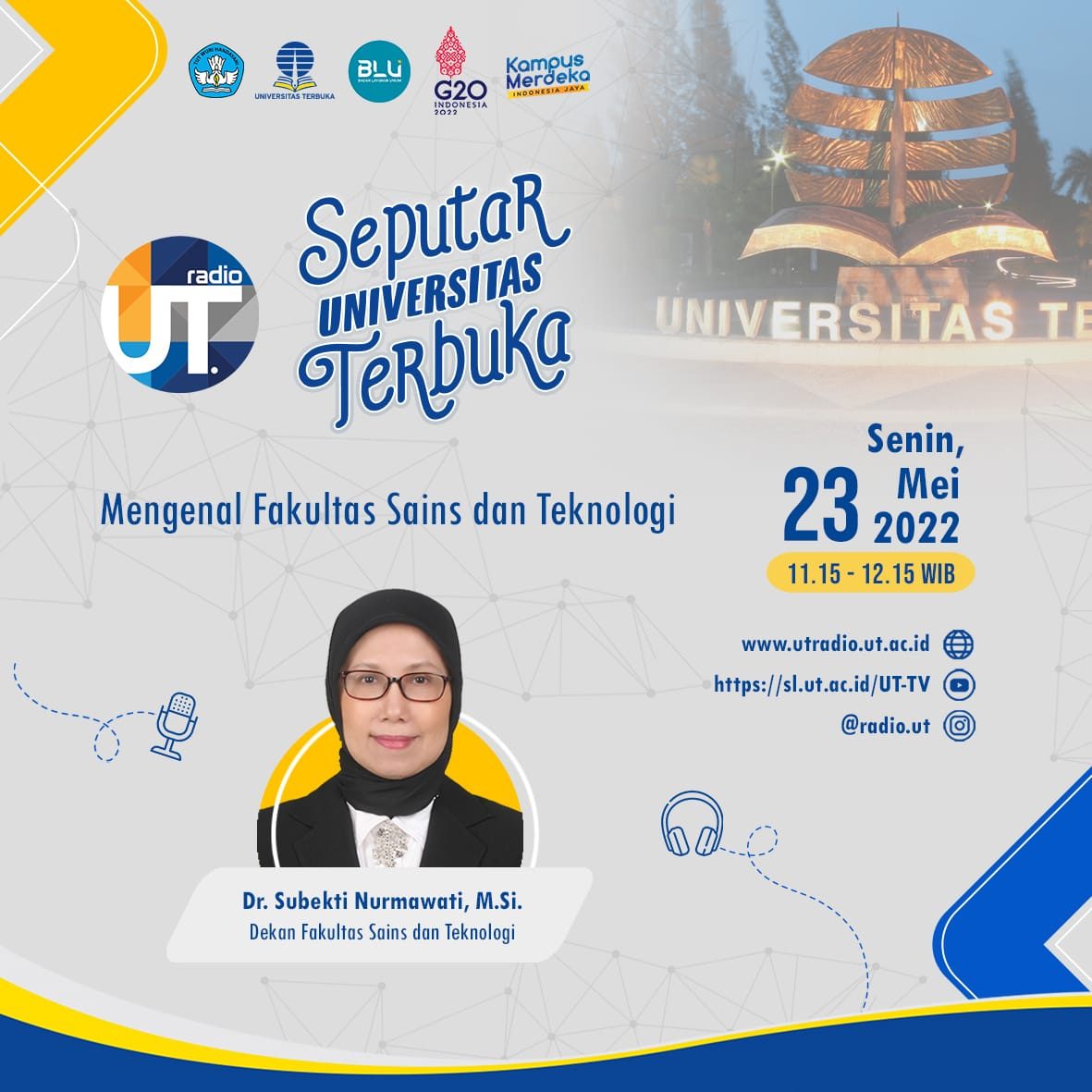 Mengenal Fakultas Sains dan Teknologi bersama Ibu Dr. Subekti Nurmawati, M.Si.