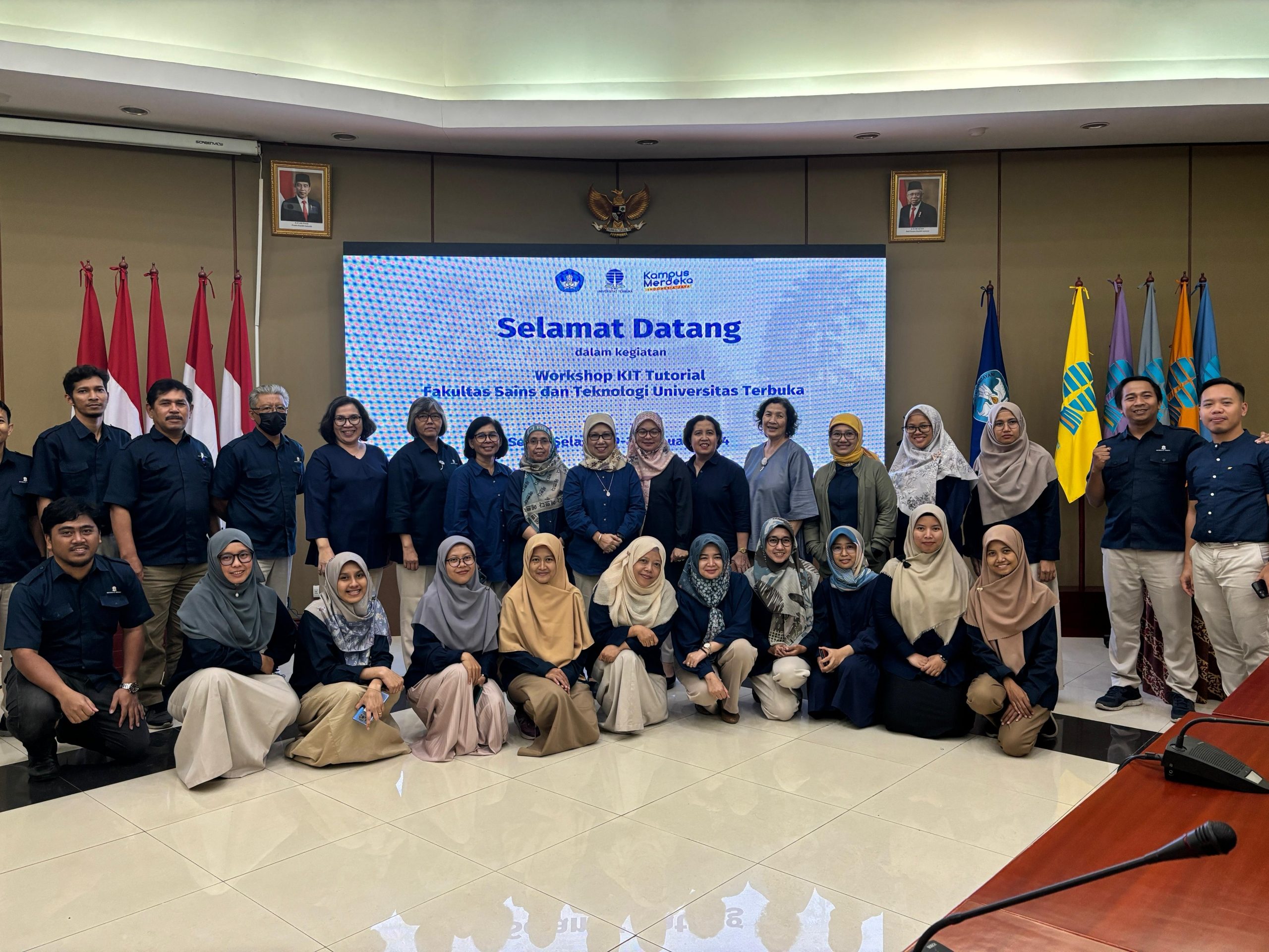 Fakultas Sains dan Teknologi Universitas Terbuka melakukan Kegiatan Workshop Kit Tutorial Tahun 2023/2024 Ganjil