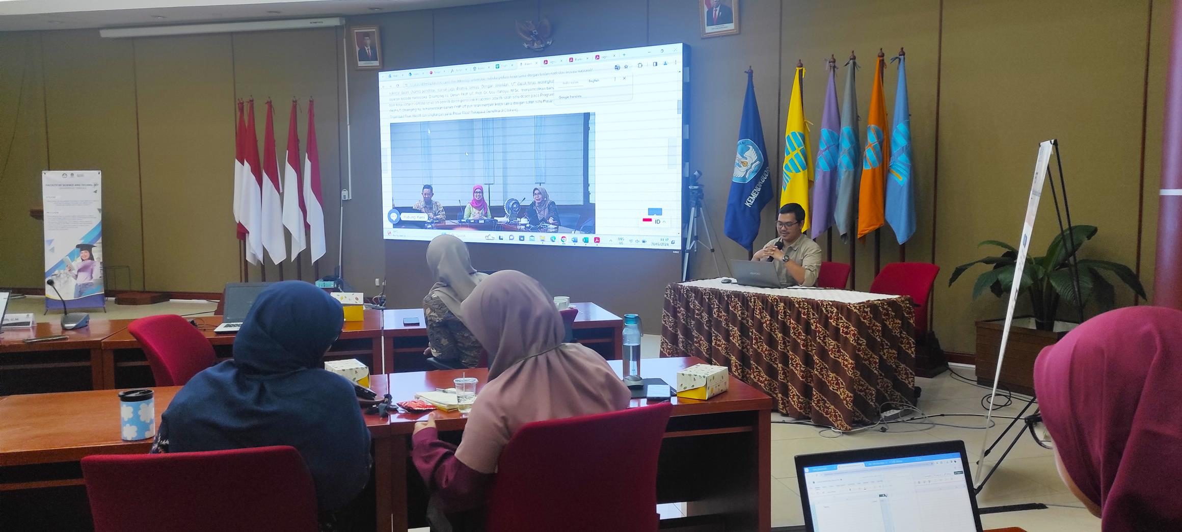 Fakultas Sains dan Teknologi Universitas Terbuka melakukan Kegiatan Workshop Implementation Arragement (IA)