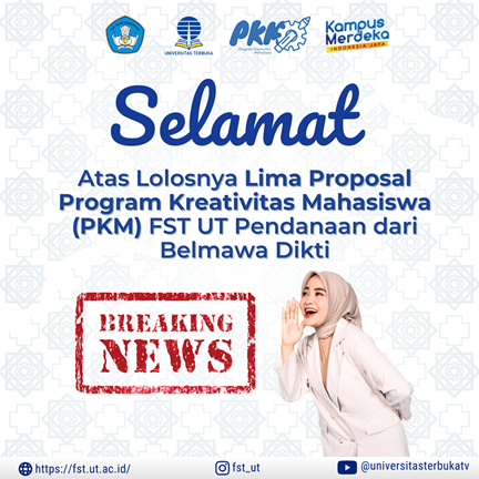 Lima Proposal Program Kreativitas Mahasiswa (PKM) FST UT Lolos Pendanaan dari Belmawa Dikti