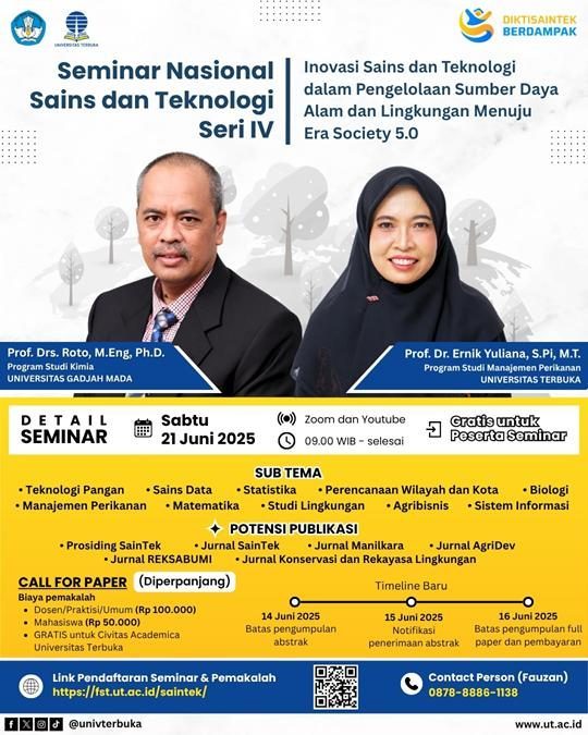 Seminar Nasional Sains dan Teknologi (Semnas Saintek) Seri IV