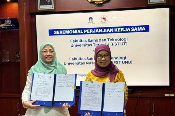 Penandatanganan Perjanjian Kerja Sama antara Fakultas Sains dan Teknologi Universitas Terbuka dan Fakultas Sains dan Teknologi Universitas Nusa Bangsa