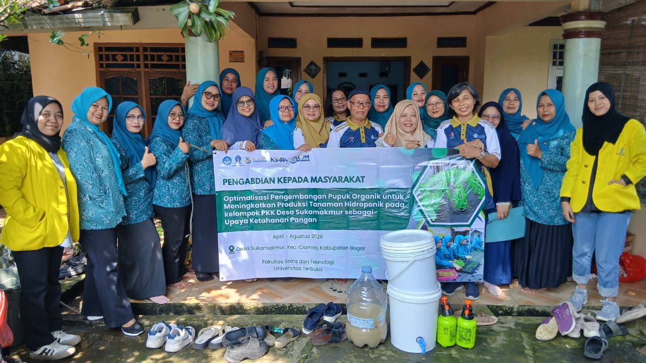 Pelatihan Pembuatan Kompos Organik dari Limbah Rumah Tangga, Kegiatan PKM Fakultas Sains dan Teknologi, Universitas Terbuka